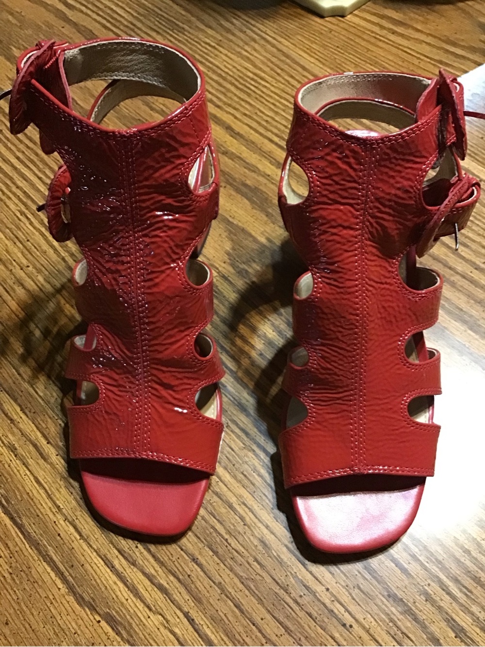 Donald J. Pliner Red Cutout Gladiator Heels size 6